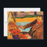 ゴーキン絵画のゴッホ絵画ひまわり カード<br><div class="desc">Van Gogh Paul Gauguinの有名な絵画ヒマワリ</div>