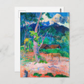 ゴーギャンと馬の風景 ポストカード (正面/裏面)