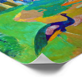 ゴーギャンの孔雀の風景 ポスター (角)