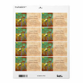 ゴーギャンの椅子ビンセント・ファン・ゴッホの絵画 ラベル (フルシート)