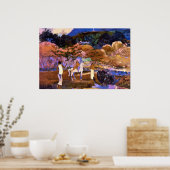 ゴーギャンの白馬の女性 ポスター (キッチン)