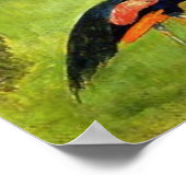 ゴーギャンの風景と孔雀のポスター ポスター (角)