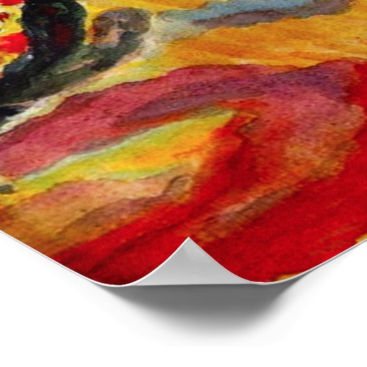 ゴーギャンタヒチアン風景ポスター ポスター (角)