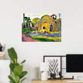 ゴーギャン – ゴールデンハーベスト、ポール・ゴーギャン絵画の作品。 ポスター (ホームオフィス)