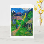 ゴーギャン・タヒチの道 カード (黄色い花)