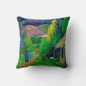 ゴーギャン・タヒチの道 クッション (裏面)