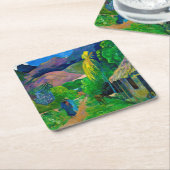 ゴーギャン・タヒチの道 スクエアペーパーコースター (アングル)