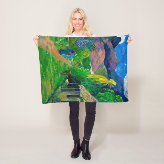 ゴーギャン・タヒチの道 フリースブランケット (インサイチュ)