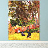 ゴーギャン – タヒチアンビレッジ キャンバスプリント (インサイチュ (ウッドフロア))