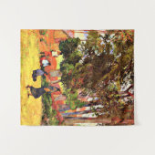 ゴーギャン – タヒチアンビレッジ タペストリー (正面(横))