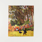 ゴーギャン – タヒチアンビレッジ タペストリー (正面)