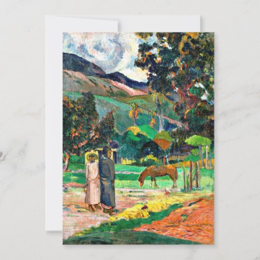 ゴーギャン – タヒチアン・ランドスケープ, 1892 カード (正面)