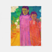 ゴーギャン・ツーシスターズ フリースブランケット (正面)