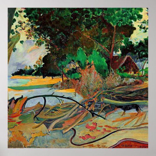 ゴーギャン – ハイビスカスの木、 ポスター (正面)
