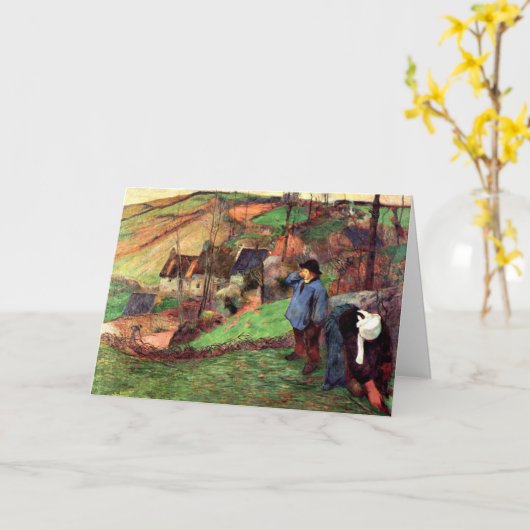 ゴーギャン – ブリタニーの風景 カード (黄色い花)