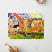 ゴーギャン – ブレトン・ランドスケープ – デイヴィッドの製粉所 ノートカード (正面/裏面インサイチュ)