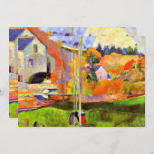 ゴーギャン – ブレトン・ランドスケープ – デイヴィッドの製粉所 ノートカード (正面/裏面)