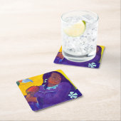 ゴーギャン・マンゴーの女性 スクエアペーパーコースター (インサイチュ)