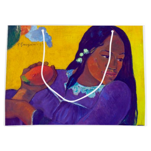 ゴーギャン・マンゴーの女性 ラージペーパーバッグ (正面)