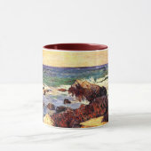 ゴーギャン - 岩と海、1886年、絵画 マグカップ (中央)