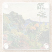 ゴーギャン – 熱帯植生ポスター ガラスコースター (裏面)