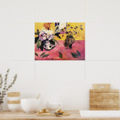 ゴーギャン 静物 頭部花瓶 日本の木版画アート ポスター (キッチン)