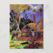 ゴーギャン – 黒い豚 ポストカード (正面)