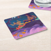 ゴーギン海 スクエアペーパーコースター (アングル)