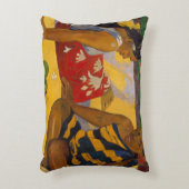 ゴーグインフランスのポリネシアタヒチ女子絵画ズ アクセントクッション (正面(垂直))