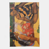 ゴーグインフランスのポリネシアタヒチ女子絵画ズ キッチンタオル (縦)