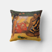 ゴーグインフランスのポリネシアタヒチ女子絵画ズ クッション (裏面)