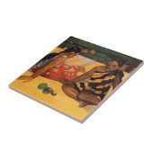 ゴーグインフランスのポリネシアタヒチ女子絵画ズ タイル (側面)