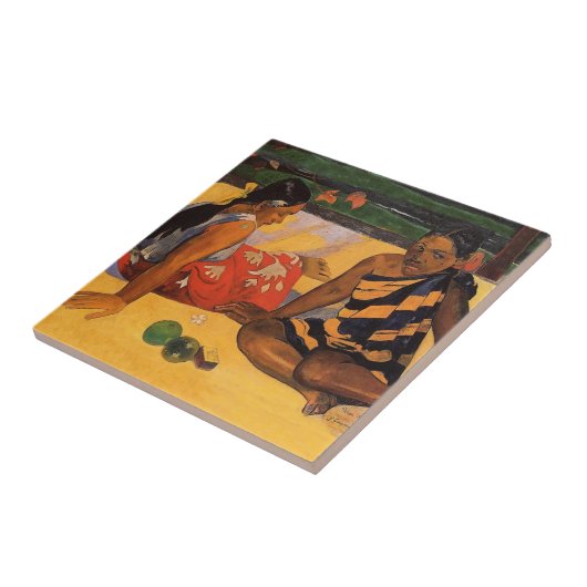 ゴーグインフランスのポリネシアタヒチ女子絵画ズ タイル (側面)