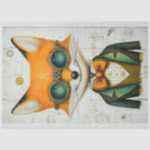 ゴーグルジャケットタイM3デコペにおけるスティームパンクキツネ 薄葉紙 (正面)