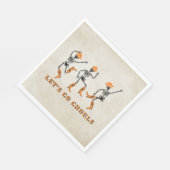 ゴーグルハロウィーンスケルトンカウボーイ スタンダードランチョンナプキン (角)