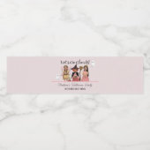 ゴーグルピンクのハロウィーンの衣装パーティー ペットボトルラベル (シングルラベル)