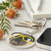 ゴーグル付きパグ キーホルダー (正面右)