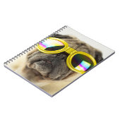 ゴーグル付きパグ ノートブック (左側)