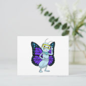 ゴーグル付き蝶 ポストカード (スタンド正面)