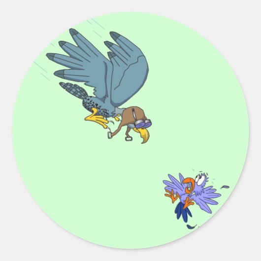 ゴーグル付《鳥》ハヤブサ ラウンドシール (正面)