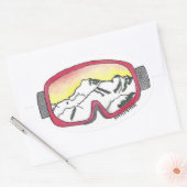 ゴーグル反射ステッカー 楕円形シール (封筒)