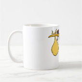 ゴーグル飛んでいるとベビーバンドル付きのコウノトリ漫画 コーヒーマグカップ (左)