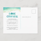 ゴーコースタルウォーター色のビーチ波の移動アナウンス 案内ポストカード (裏面)