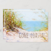 ゴーコースタルウォーター色ビーチ新しいホームアナウンスメント 案内状 (正面/裏面)