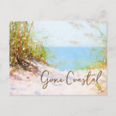 ゴーコースタルニューホームウェーブオンビーチ水彩 案内ポストカード (正面)
