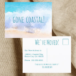 ゴーコースタルニューホームウェーブオンビーチ水彩 案内ポストカード