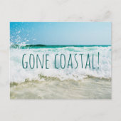 ゴーコースタルニューホームウェーブオンビーチ水彩 案内ポストカード (正面)