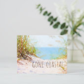 ゴーコースタルニューホームビーチパスウォーターカラー 案内ポストカード (スタンド正面)