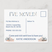 ゴーコースタルブルーコーラルウォーターの色ポストを移動 ポストカード (裏面)