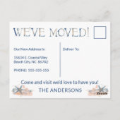 ゴーコースタルブルーコーラルウォーター色引っ越しましたPos ポストカード (裏面)